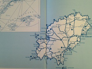 Karte im Buchdeckel von Märchentraum Ibiza und Formentera