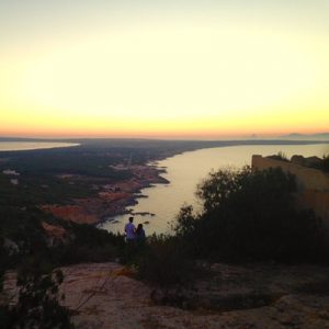 Blick über Formentera in der Abendsonne