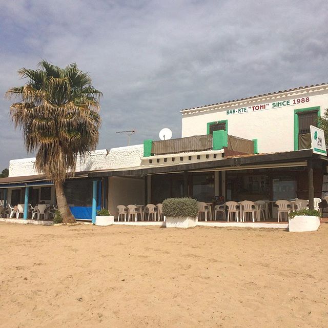 Nobody else on the beach! Enjoy the last weeks of lonely beaches, before the busy season kicks of 🌞 #beach #beachlife #playa #ibizaplaya #offseason #lonely #quiet #beautiful #sand #palmtrees #clouds #igersibiza #instabeach #calapada #ibizadiary, Cala Pada